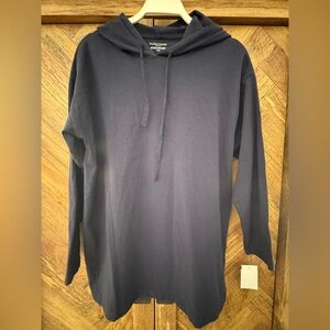 Eileen Fisher Navy Cotton-Spandex Blend Top